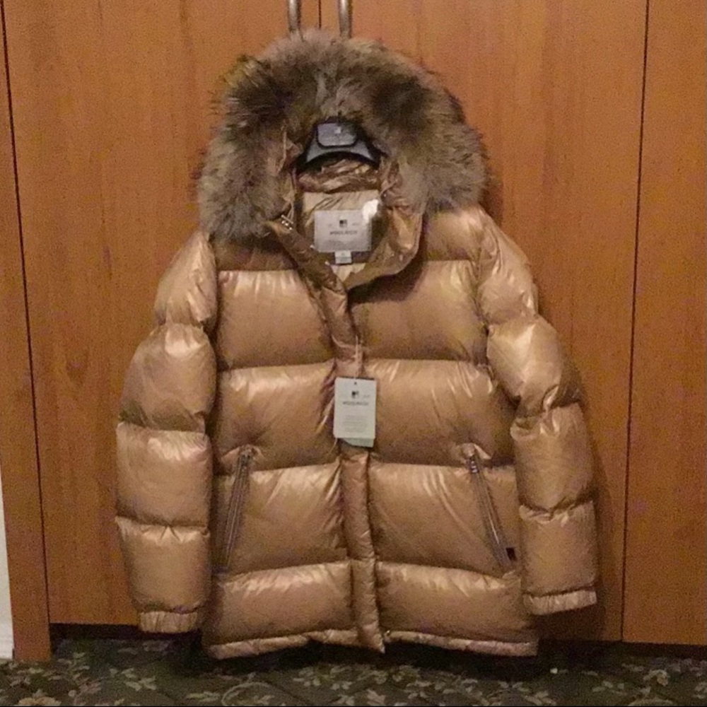 Woolrich, Aliquippa down jacket, hood with natural fox fur trim